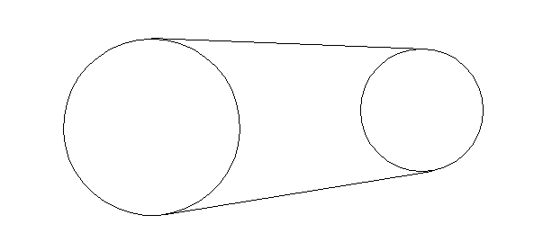 CAD中画两个圆的公切线