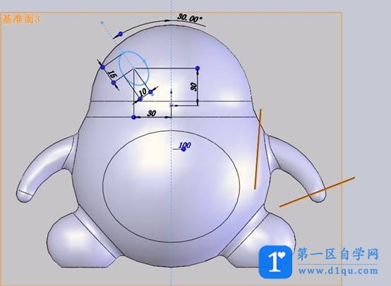 solidworks建模实例-QQ企鹅-24