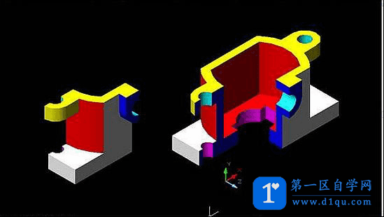 CAD绘制三维立体剖面图-1