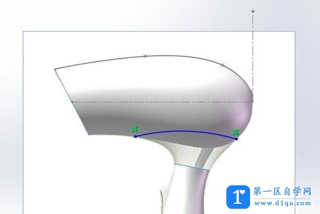 SolidWorks曲面建模：吹风机（曲面放样、曲面剪裁、曲面填充）-13