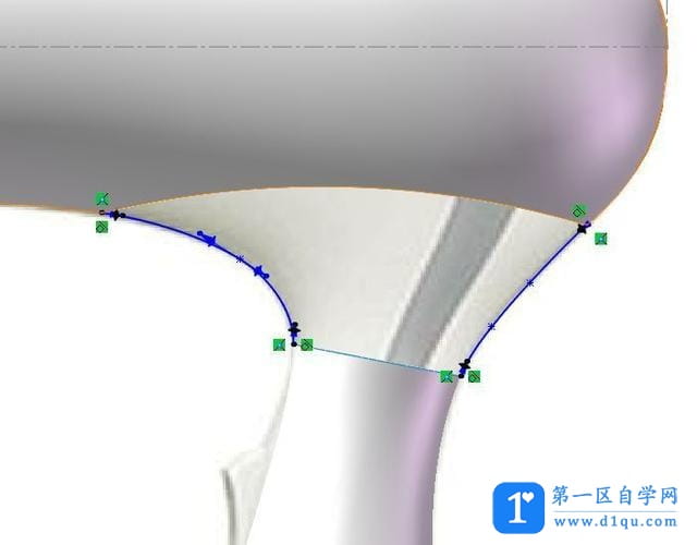 SolidWorks曲面建模：吹风机（曲面放样、曲面剪裁、曲面填充）-15