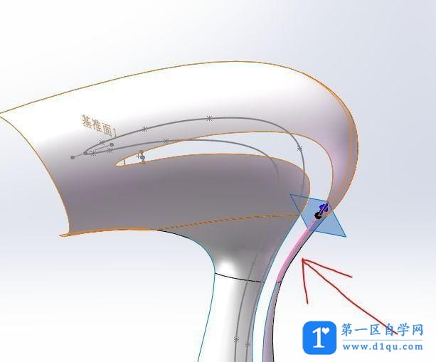 SolidWorks曲面建模：吹风机（曲面放样、曲面剪裁、曲面填充）-23