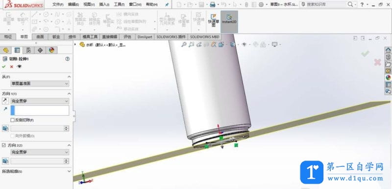 SolidWorks怎么建模保温杯? sw画保温杯的教程-16