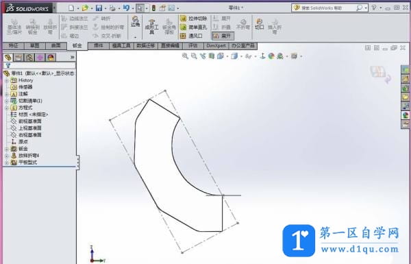 SolidWorks钣金放样折弯制作天圆地方接头模型的教程-4