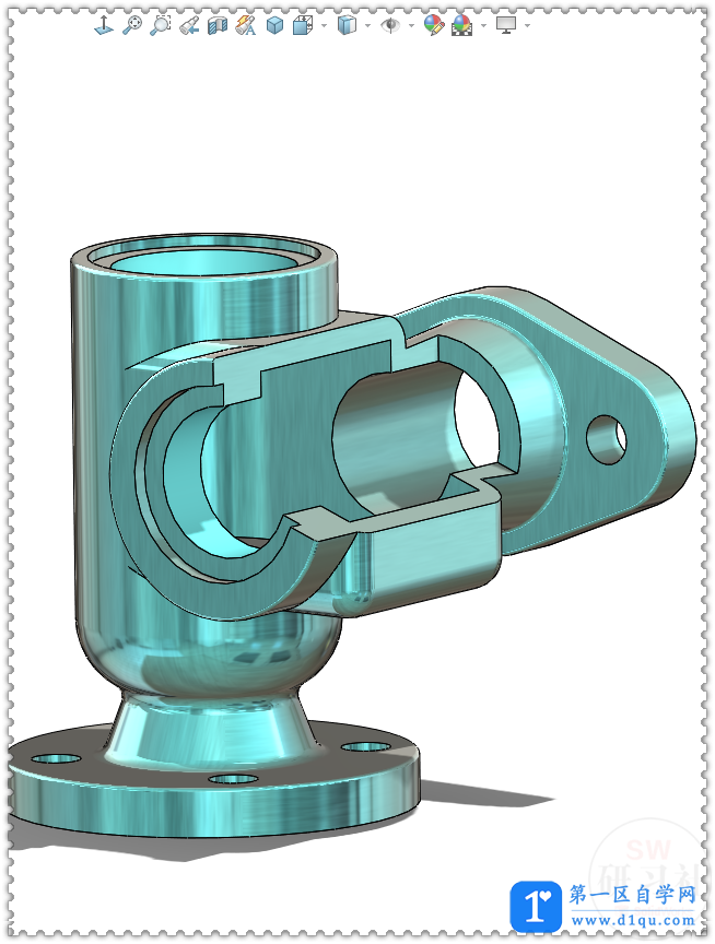 SolidWorks 3D工程图视图的剖面图-13