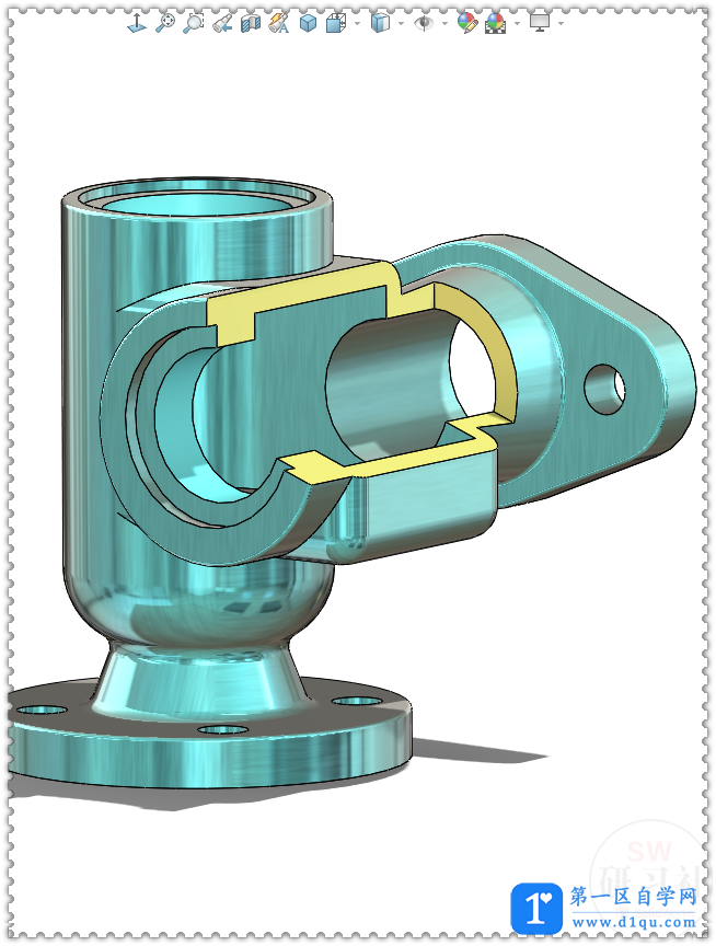 SolidWorks 3D工程图视图的剖面图-19