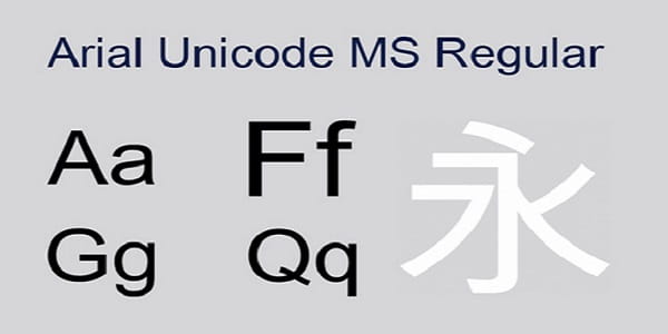 Arial unicode ms字体-1