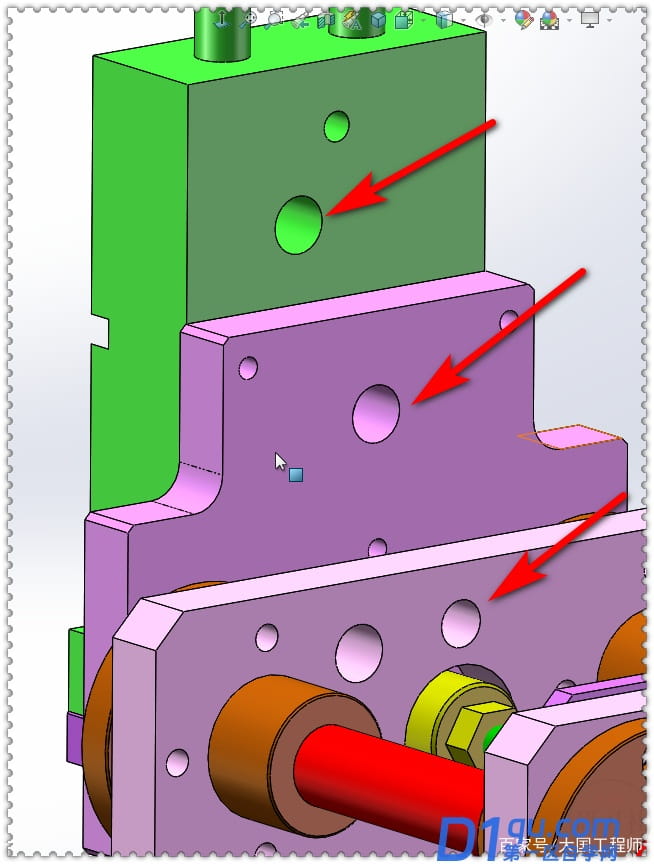 SolidWorks孔位置、装饰螺纹线、带上色的装饰螺纹线-13