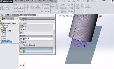 SolidWorks外螺纹与内螺纹怎么画？SolidWorks画真实螺纹-8