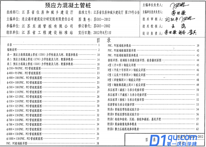 苏G03-2012 江苏省建筑标准设计图集-预应力混凝土-1