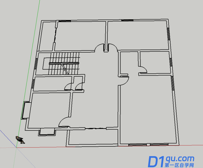 草图大师如何导入CAD建筑平面图纸？Sketchup导入CAD建筑平面图纸的方法-5