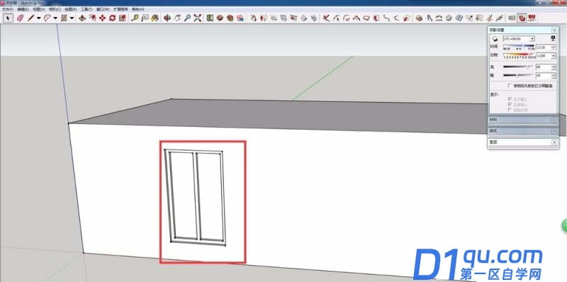 怎么用Sketchup绘制一个自动开洞的门窗？Sketchup绘制一个自动开洞的门窗的方法-5
