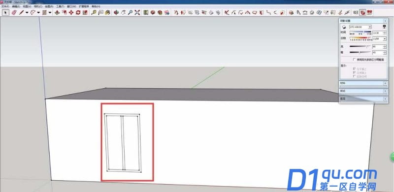 怎么用Sketchup绘制一个自动开洞的门窗？Sketchup绘制一个自动开洞的门窗的方法-4