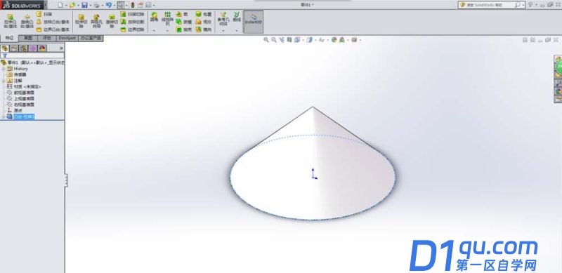 SolidWorks怎么建模三维圆锥体?-8