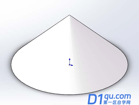 SolidWorks怎么建模三维圆锥体?-1