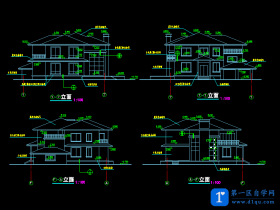 四合院住宅设计CAD施工图纸