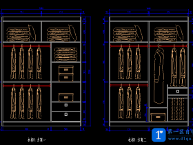 CAD家具整体衣柜设计详图