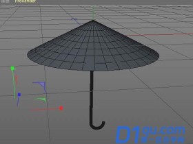 c4d怎么制作雨伞模型? c4d三维雨伞的建模方法